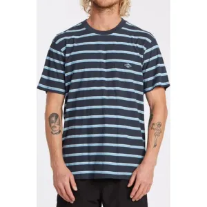Die Cut Stripe Short Sleeve Crew T-Shirt