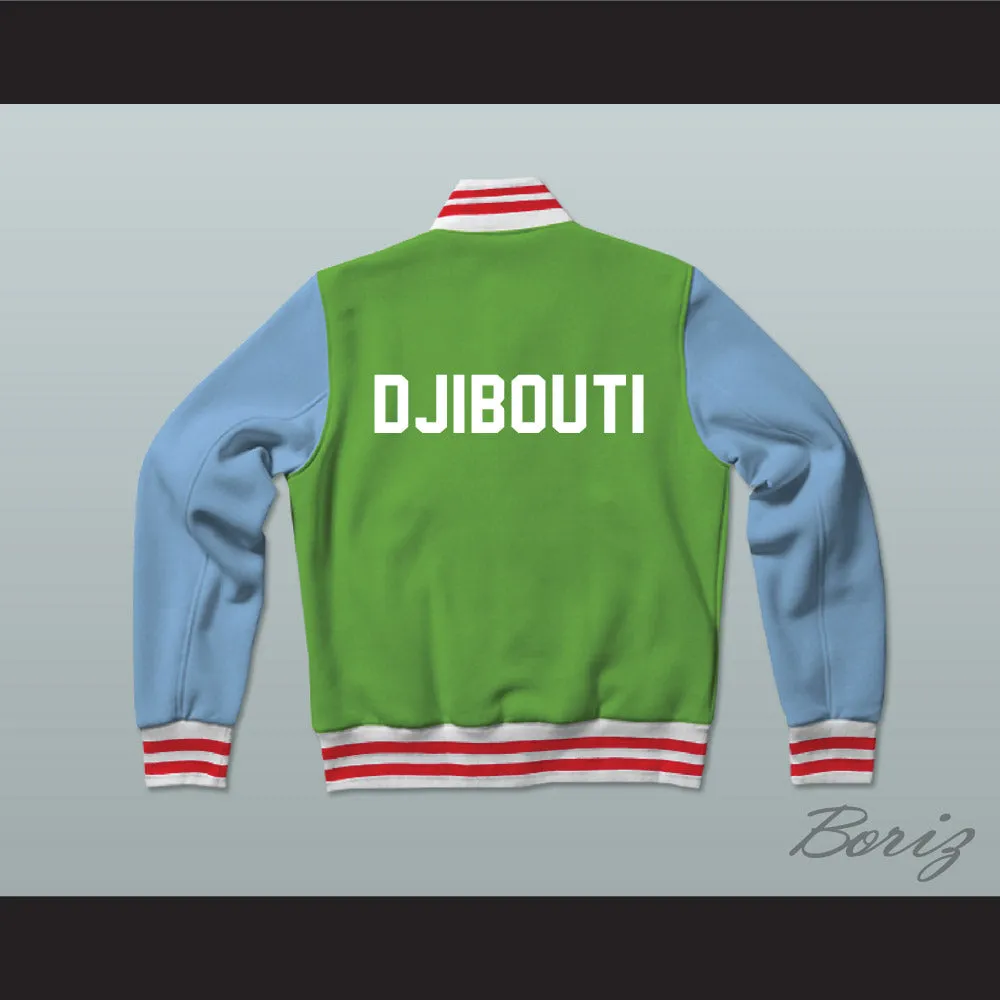 Djibouti Varsity Letterman Jacket-Style Sweatshirt