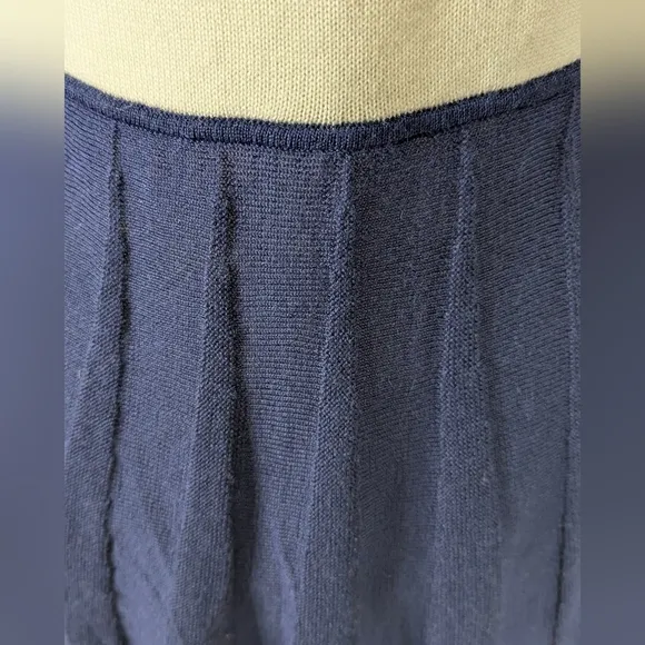 Draper James Red Blue Fair Isle Sweater Dress XL Pleated Skirt Preppy Nordic