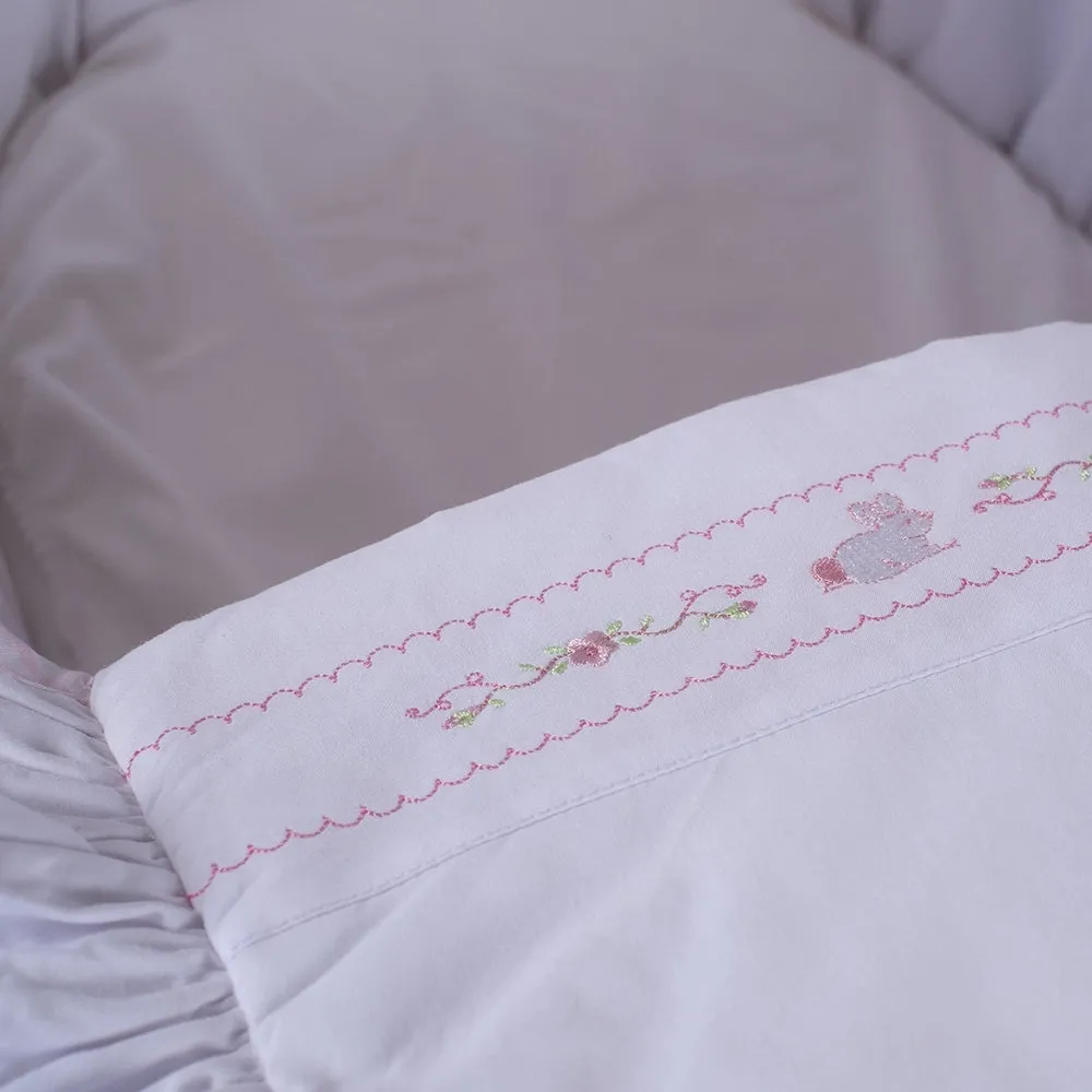 Dressing Set for Moses Basket, Pink