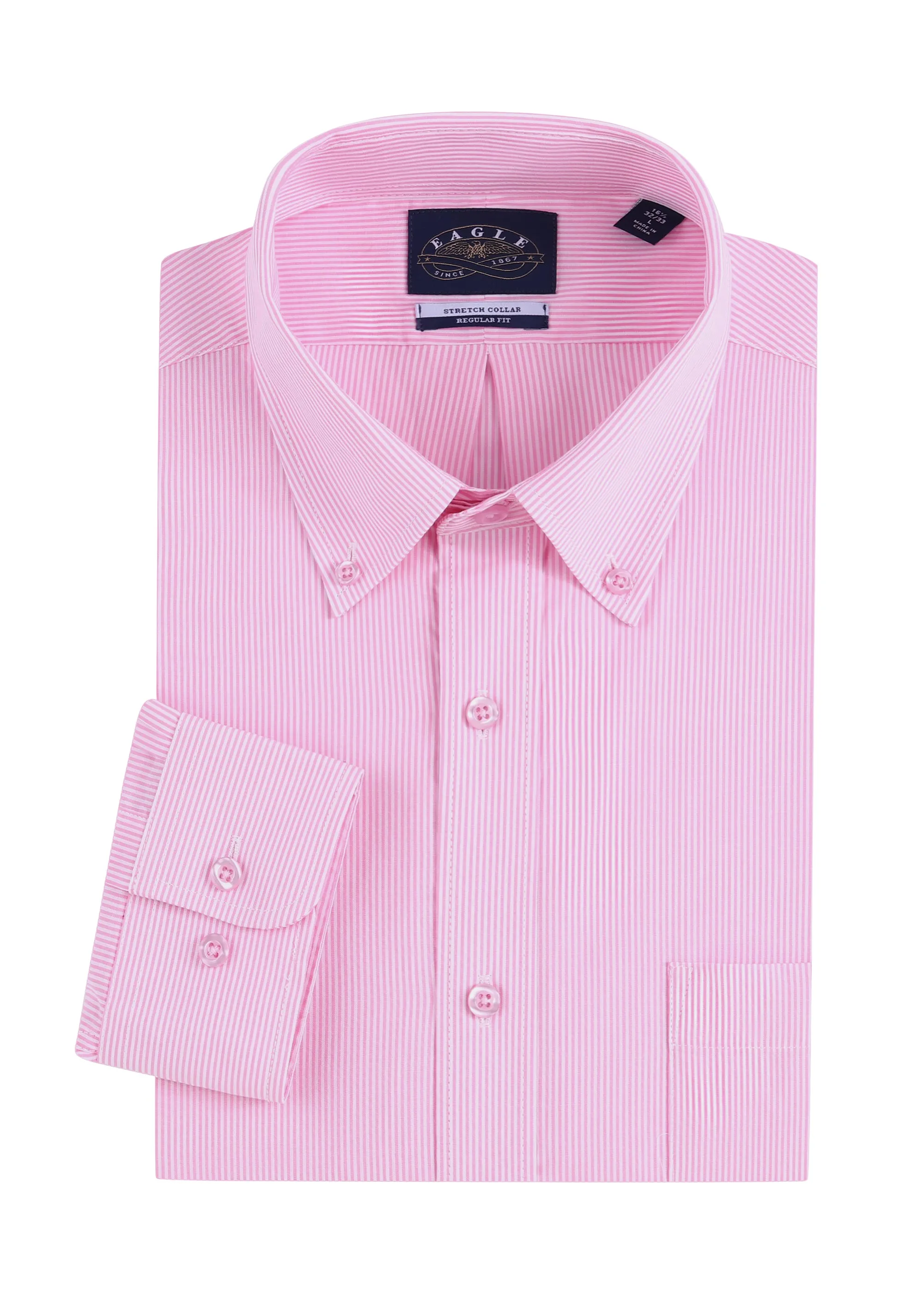 Eagle Stretch Neck Striped Poplin Shirt
