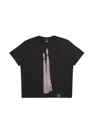 ED. 50 BASIC T-SHIRT WITH DOUBLE VERTICAL FLAG CANDLE AND S.R.S. LOGO
