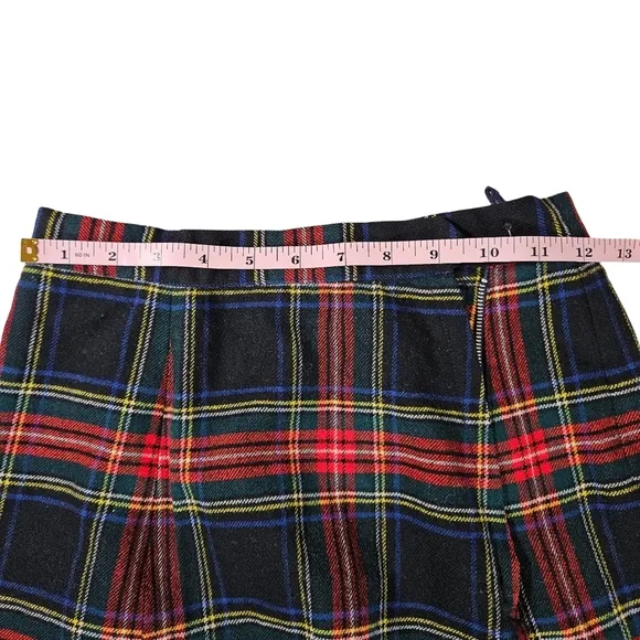 Ed Behan Vintage Tartan Tweed Skirt, Plaid,Knee Length, Size 0