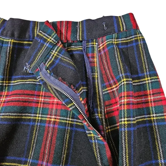 Ed Behan Vintage Tartan Tweed Skirt, Plaid,Knee Length, Size 0