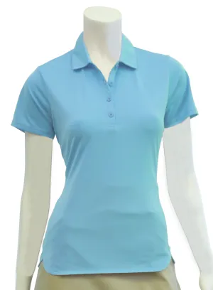 EP NY Short Sleeve Polo w/ Curved Hem - Aqua Blue