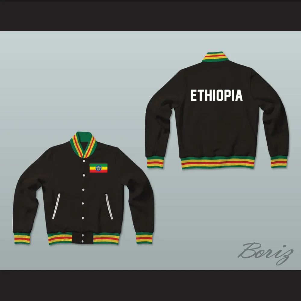 Ethiopia Varsity Letterman Jacket-Style Sweatshirt