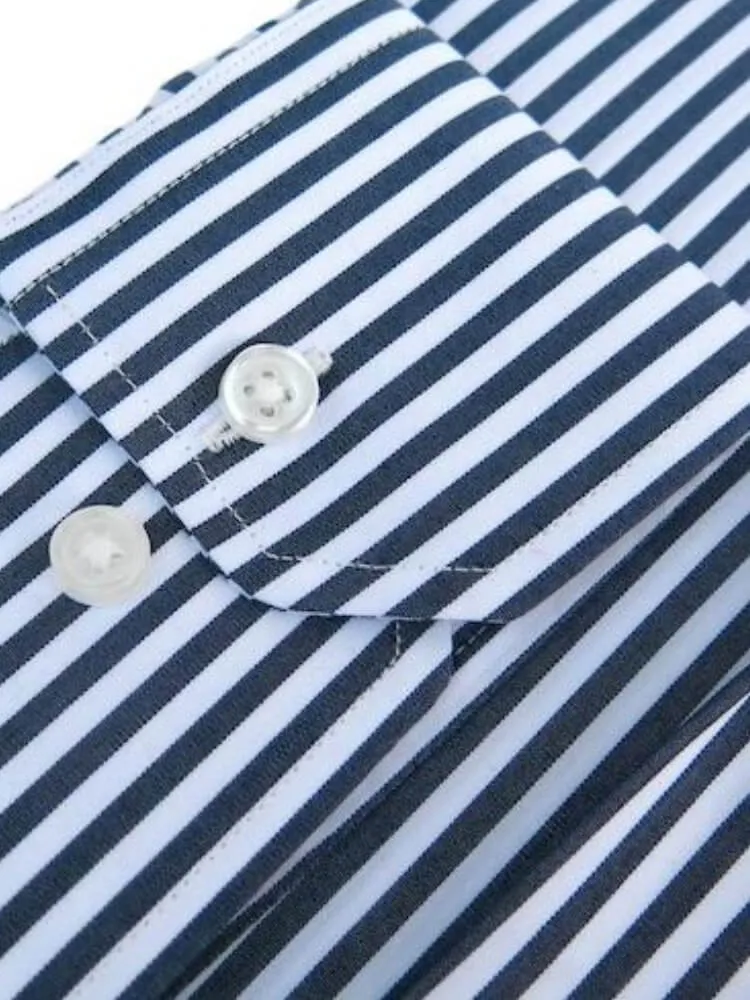 Extreme Cutaway Big Navy Stripes Shirt
