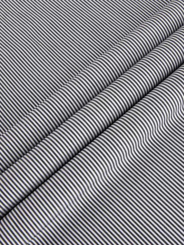 Extreme Cutaway Black Striped Shirt