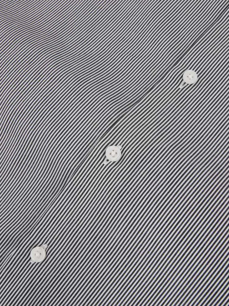 Extreme Cutaway Black Striped Shirt