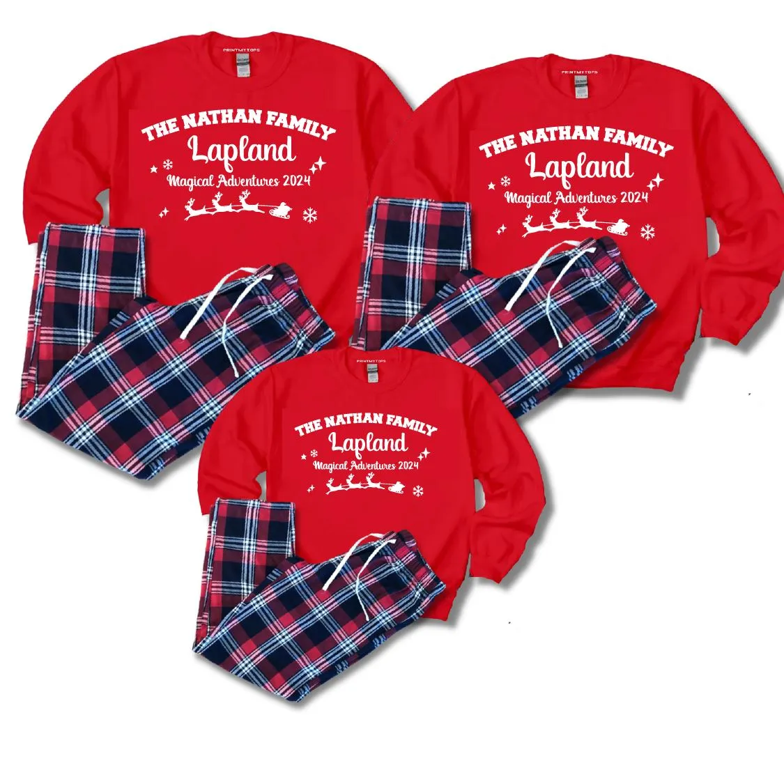 Family Matching Christmas Lapland Tartan Pyjamas