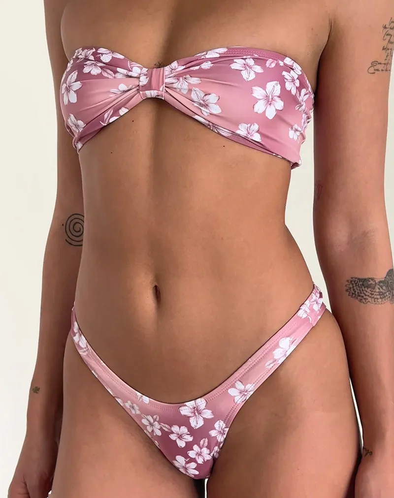 Farida Bikini Bottom Hibiscus Floral