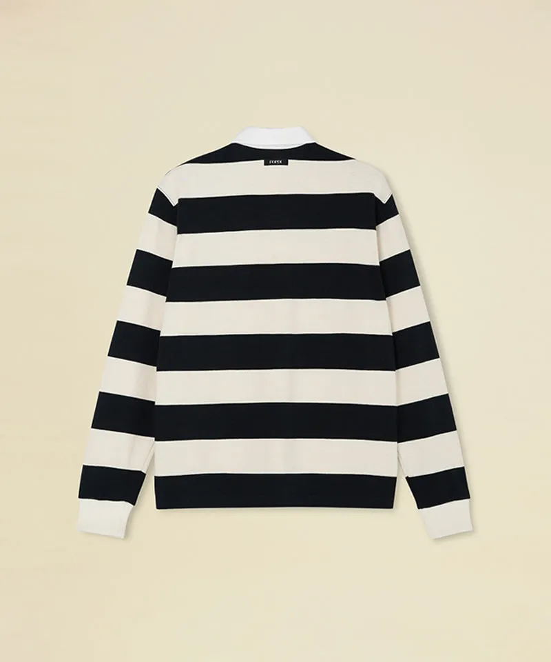 FORDI Stripe Collar T-Shirt - Black