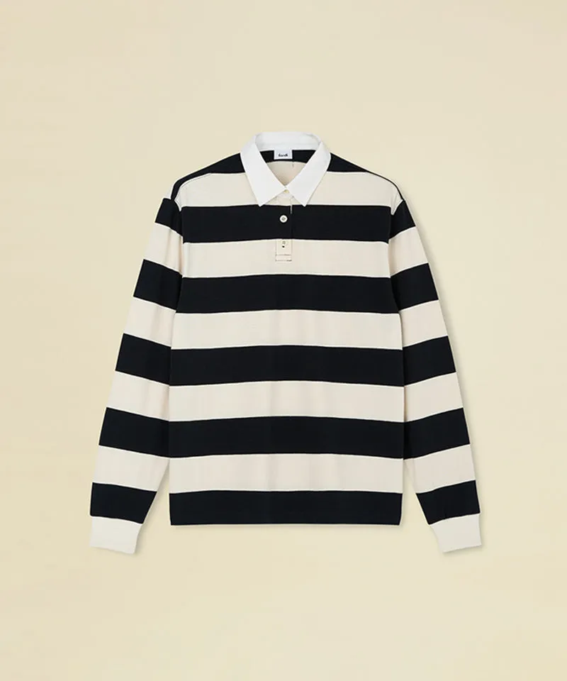 FORDI Stripe Collar T-Shirt - Black