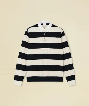 FORDI Stripe Collar T-Shirt - Black