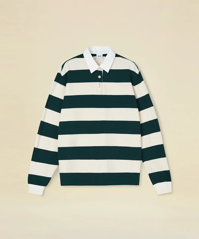 FORDI Stripe Collar T-Shirt - Forest Green