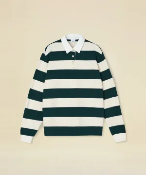 FORDI Stripe Collar T-Shirt - Forest Green