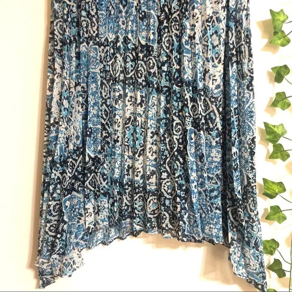 Free People Diamond Heart Pleated Skirt