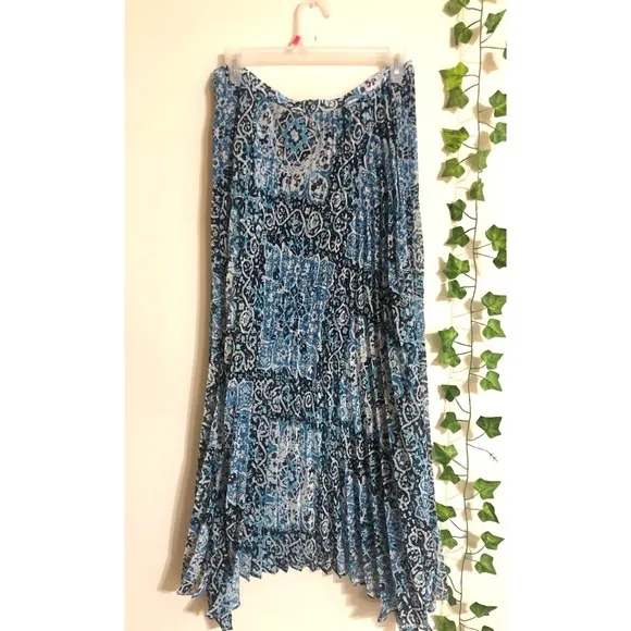 Free People Diamond Heart Pleated Skirt