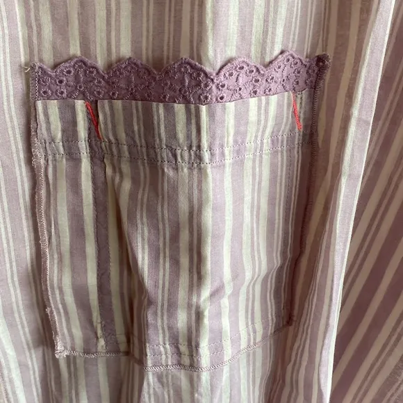 Free People Sleep Mode NWT 100%Cotton Pajama Nightshirt Top Sz-Small
