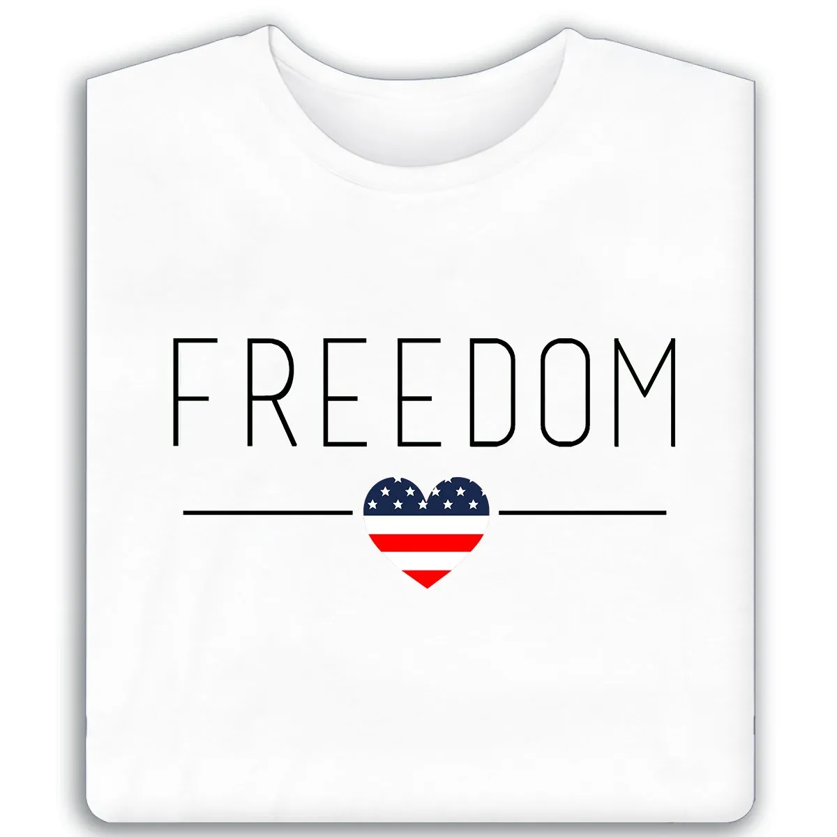 Freedom Flag Heart T-Shirt