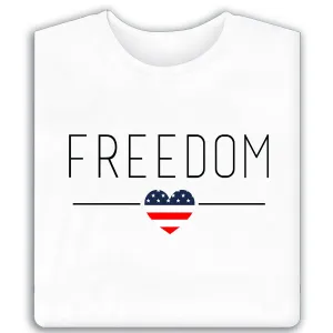 Freedom Flag Heart T-Shirt