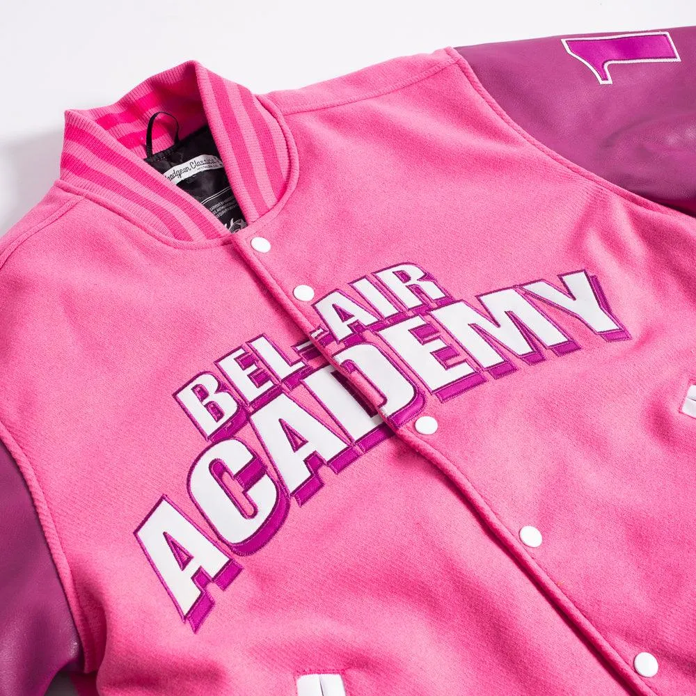 Fresh Prince of Bel-Air Academy Varsity Jacket In Pink