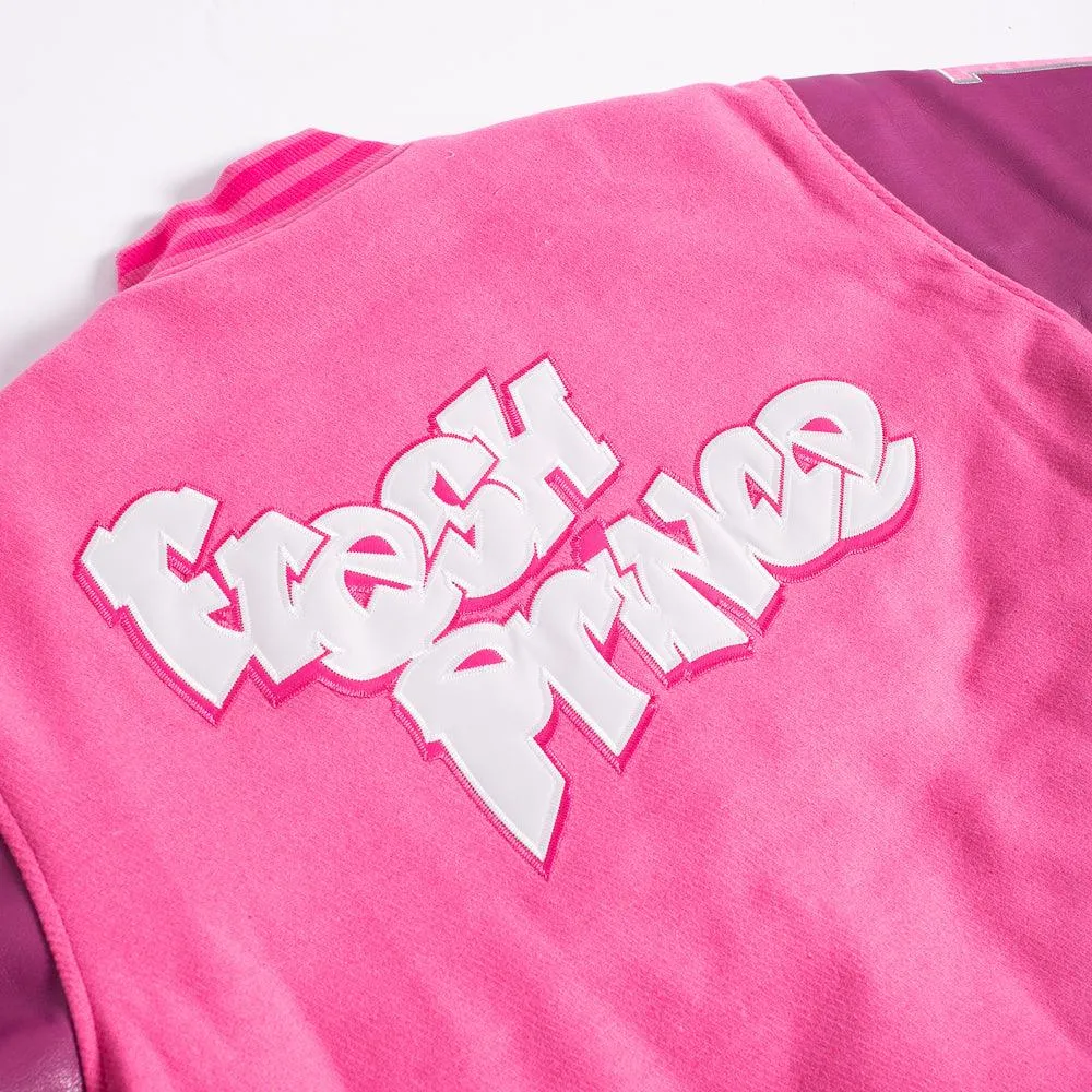 Fresh Prince of Bel-Air Academy Varsity Jacket In Pink