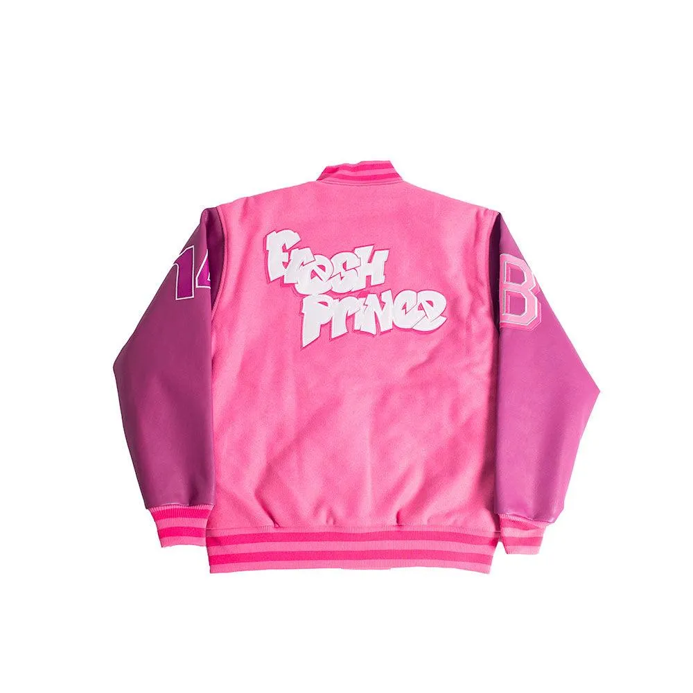 Fresh Prince of Bel-Air Academy Varsity Jacket In Pink