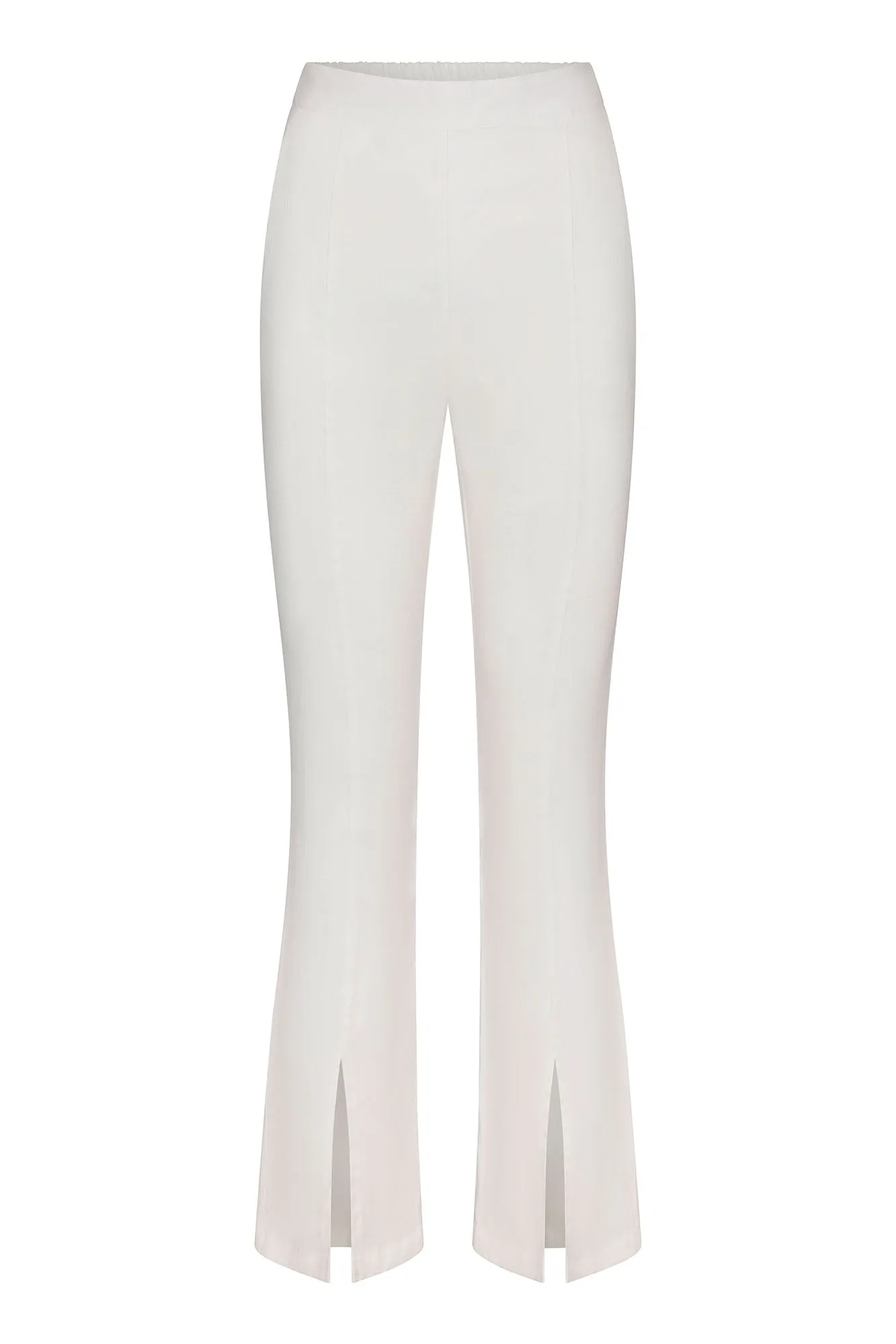 Front Slit Pant in Stretch Linen