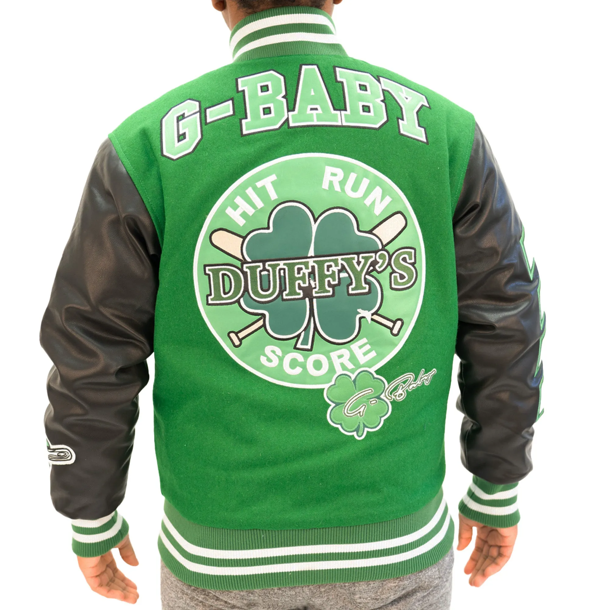 G-BABY KEKAMBAS VARSITY JACKET (GREEN/BLACK)