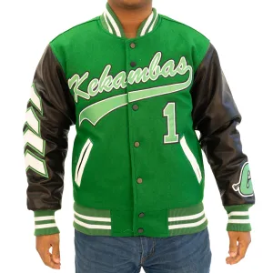 G-BABY KEKAMBAS VARSITY JACKET (GREEN/BLACK)