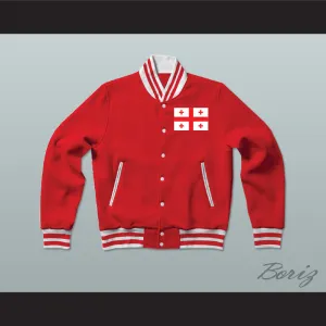 Georgia Varsity Letterman Jacket-Style Sweatshirt