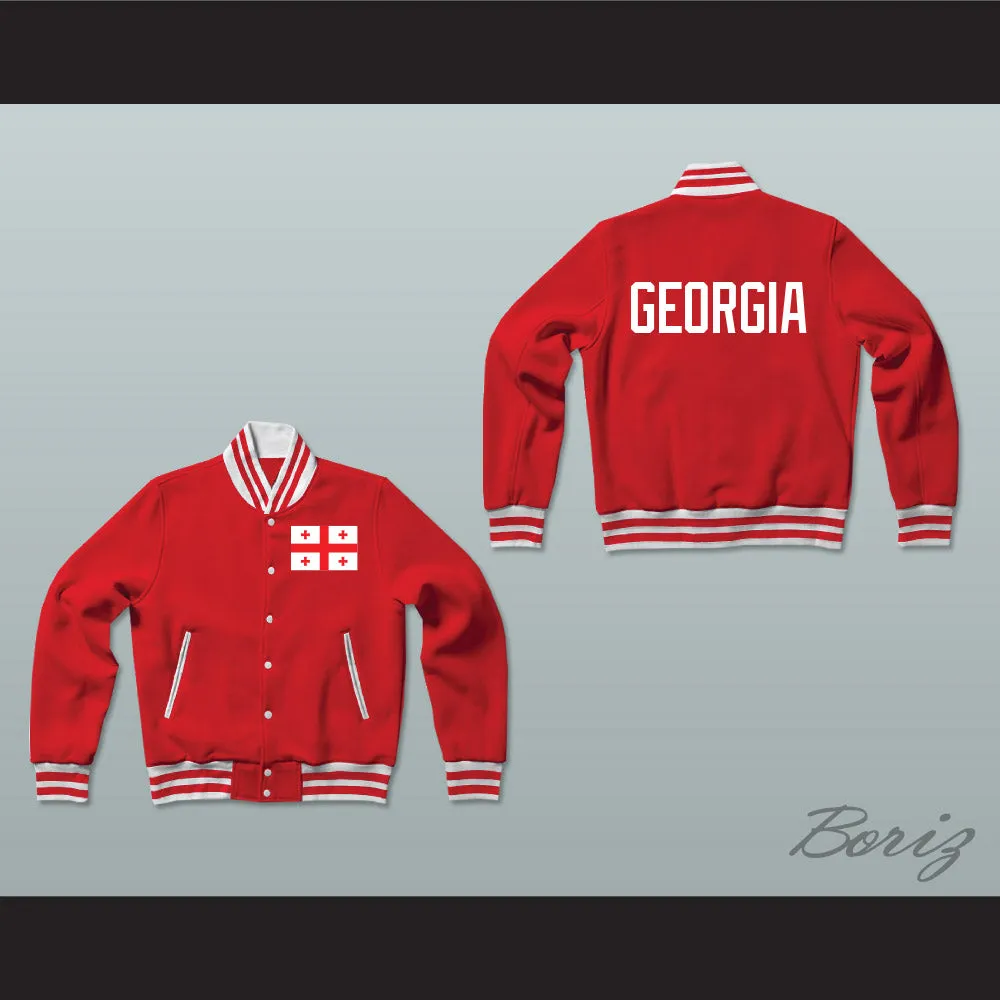 Georgia Varsity Letterman Jacket-Style Sweatshirt