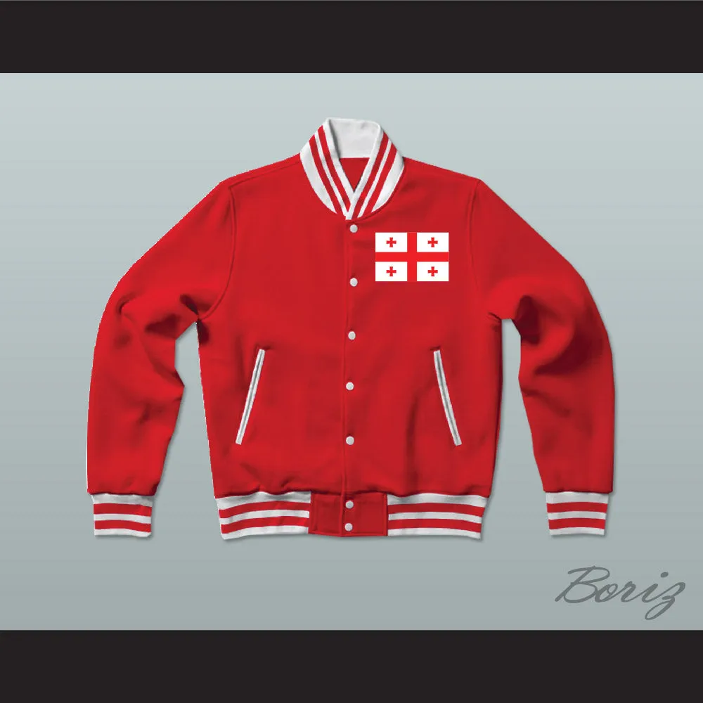 Georgia Varsity Letterman Jacket-Style Sweatshirt