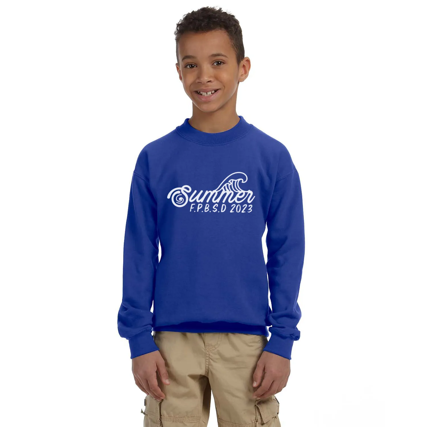 Gildan Youth Heavy Blend Fleece Crewneck Sweatshirt, Full Color
