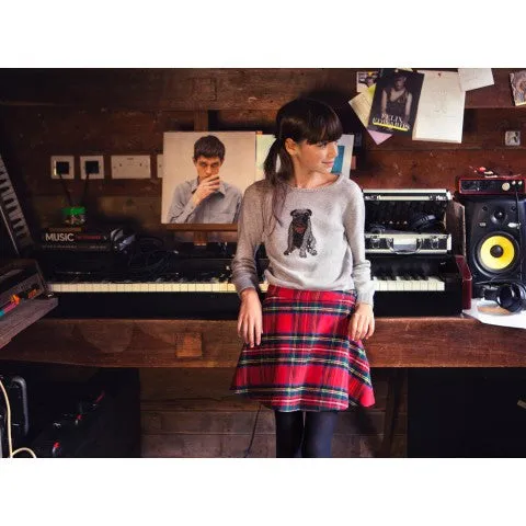 Girls Red Tartan Skirt