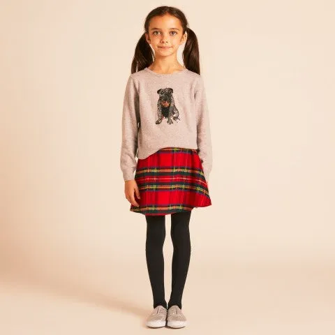 Girls Red Tartan Skirt
