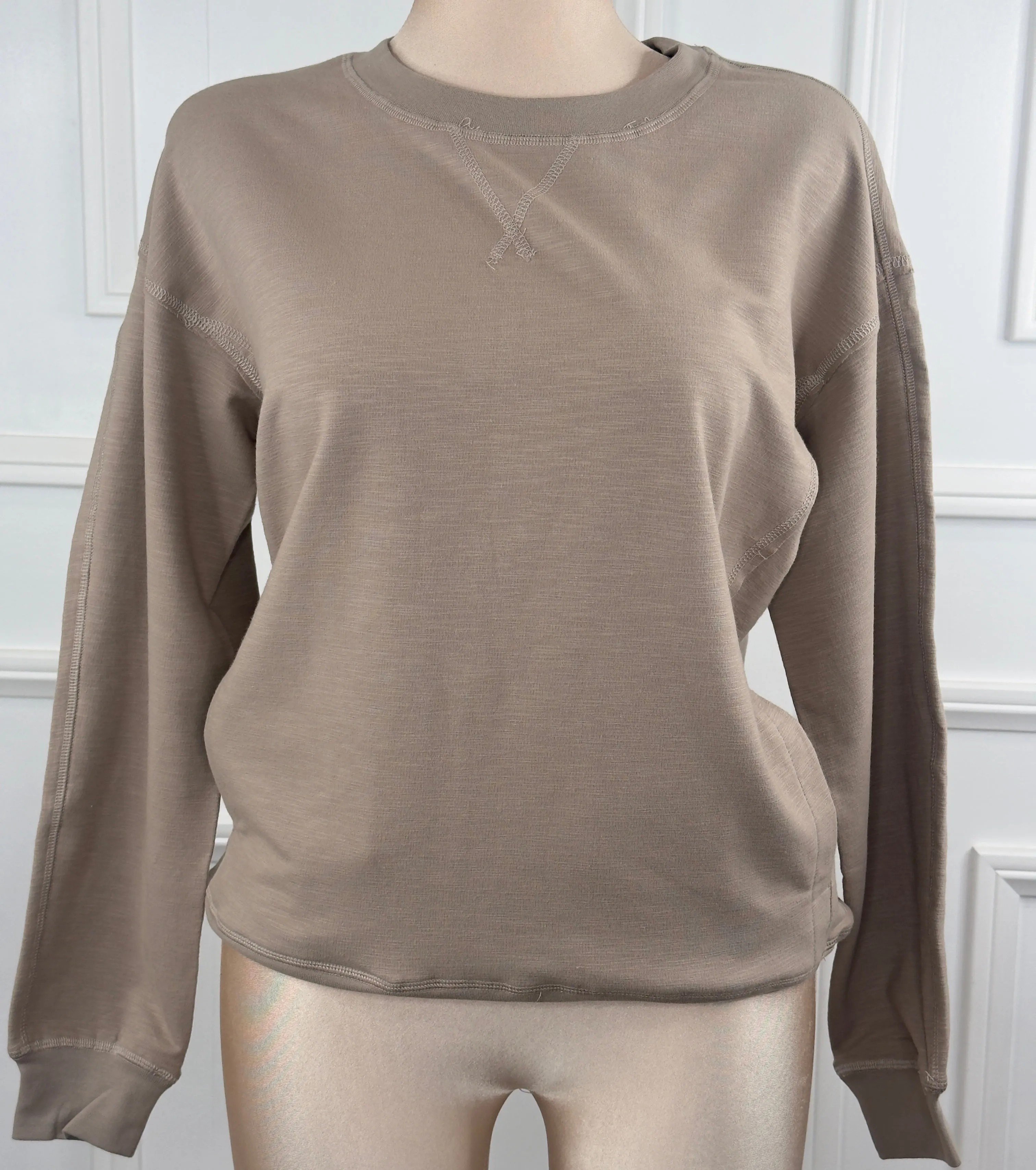 GRATITUDE TAUPE TOP
