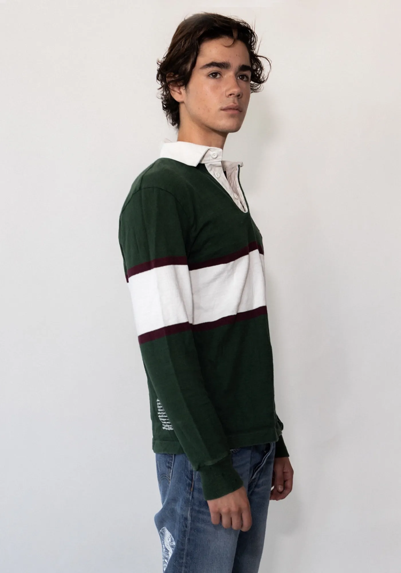 Green Striped #63 Rugby Shirt