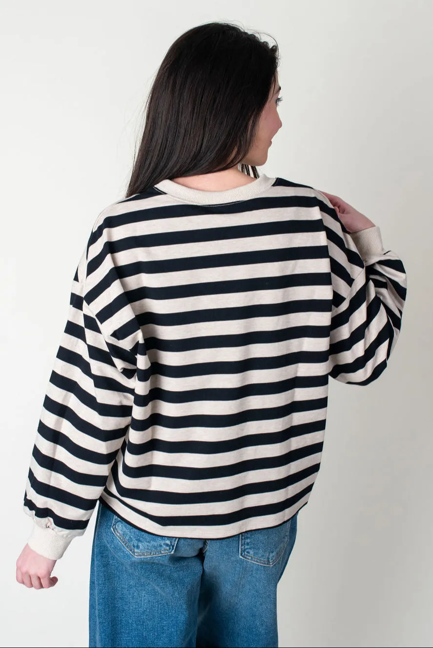 Growth Striped Crewneck Pullover