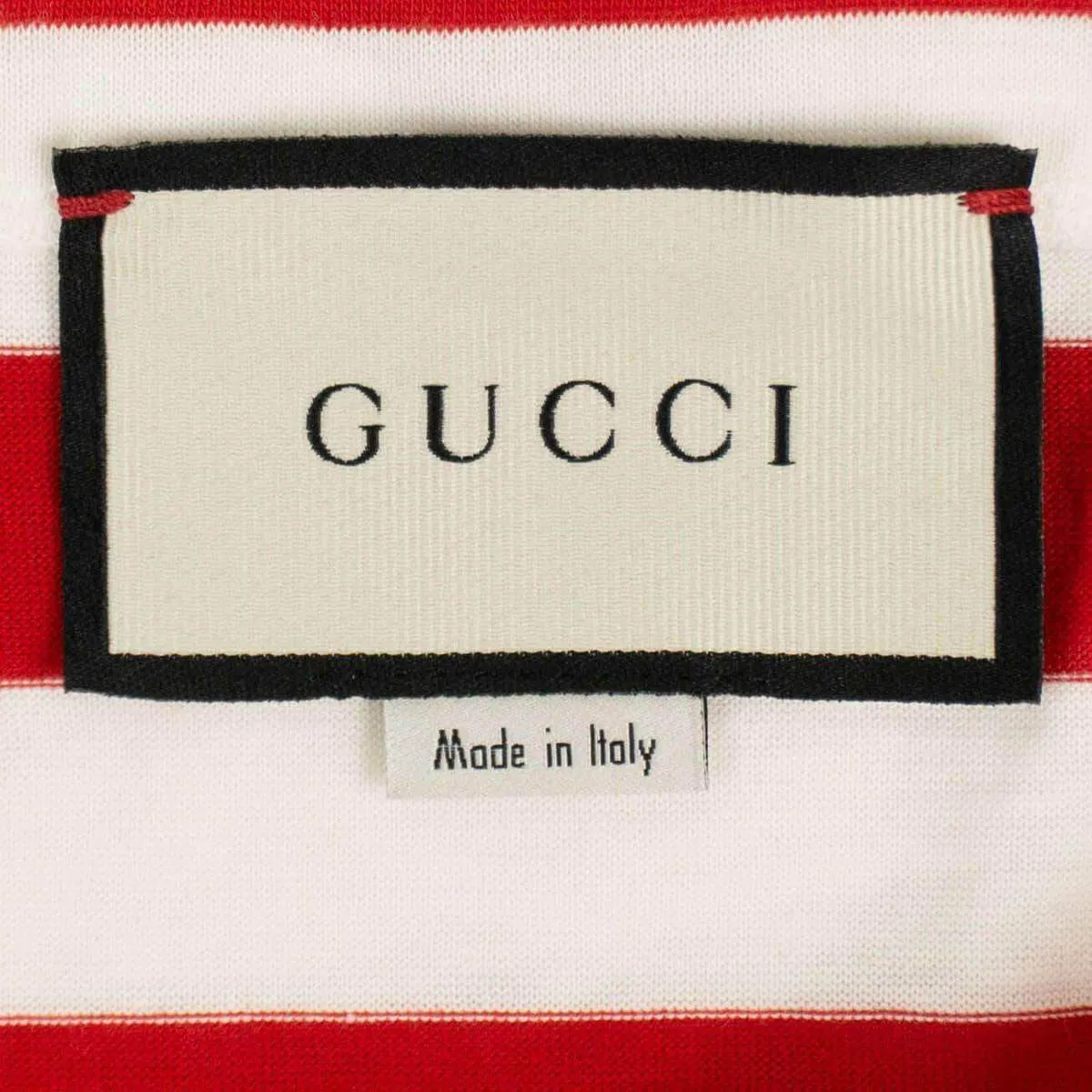 Gucci S/S Striped Pour La Cote D'Azur T-Shirt in Red and White