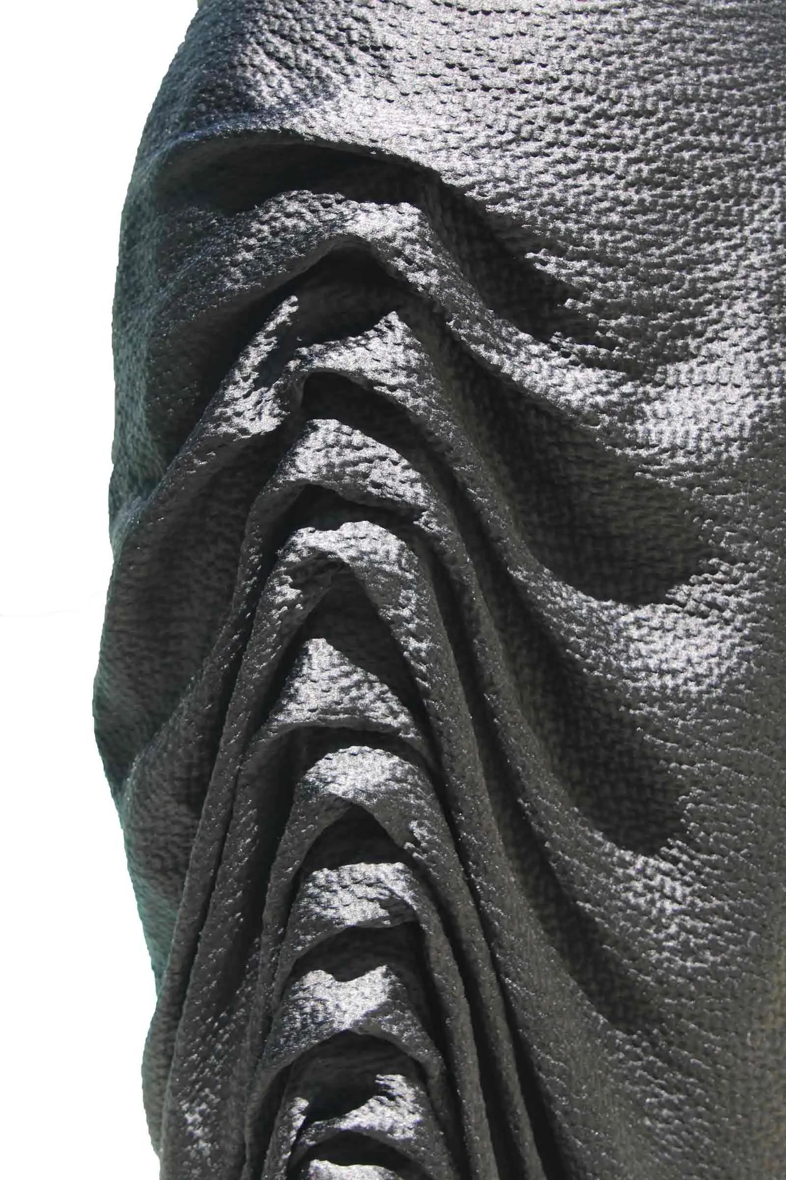 Hammered Silk Ruched Skirt