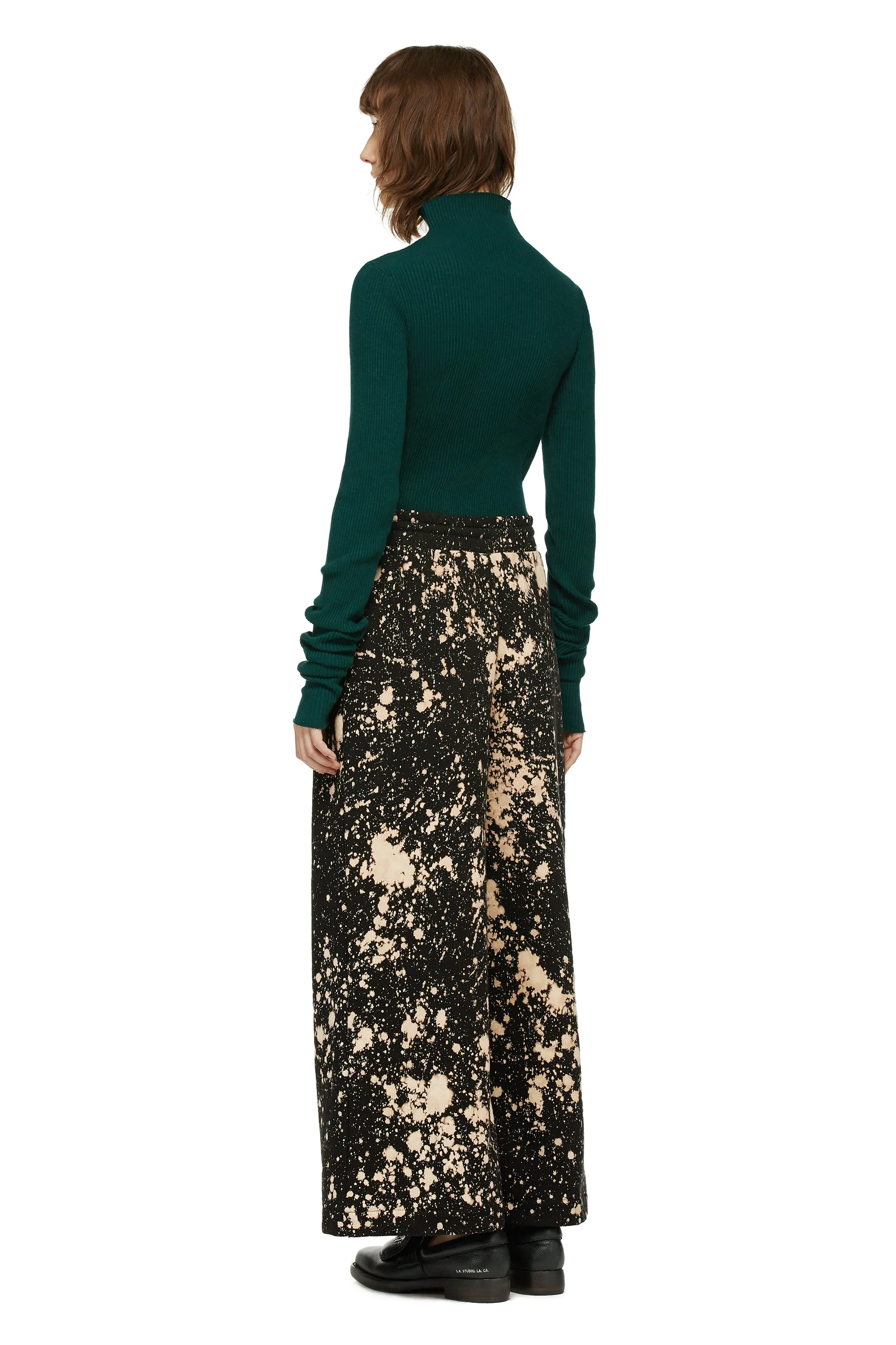 HAND-BLEACHED SEPIA SOTO WIDE LEG JOGGING PANT