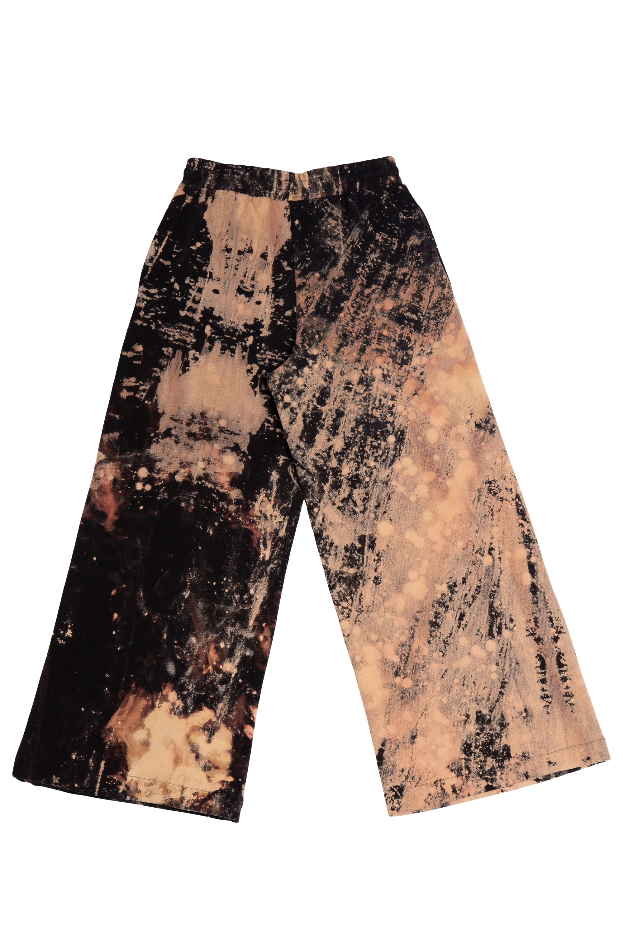 HAND-BLEACHED SEPIA SOTO WIDE LEG JOGGING PANT