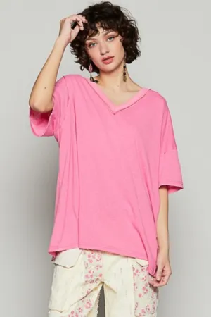 Hazel Blues® |  POL V-Neck Half Sleeve T-Shirt