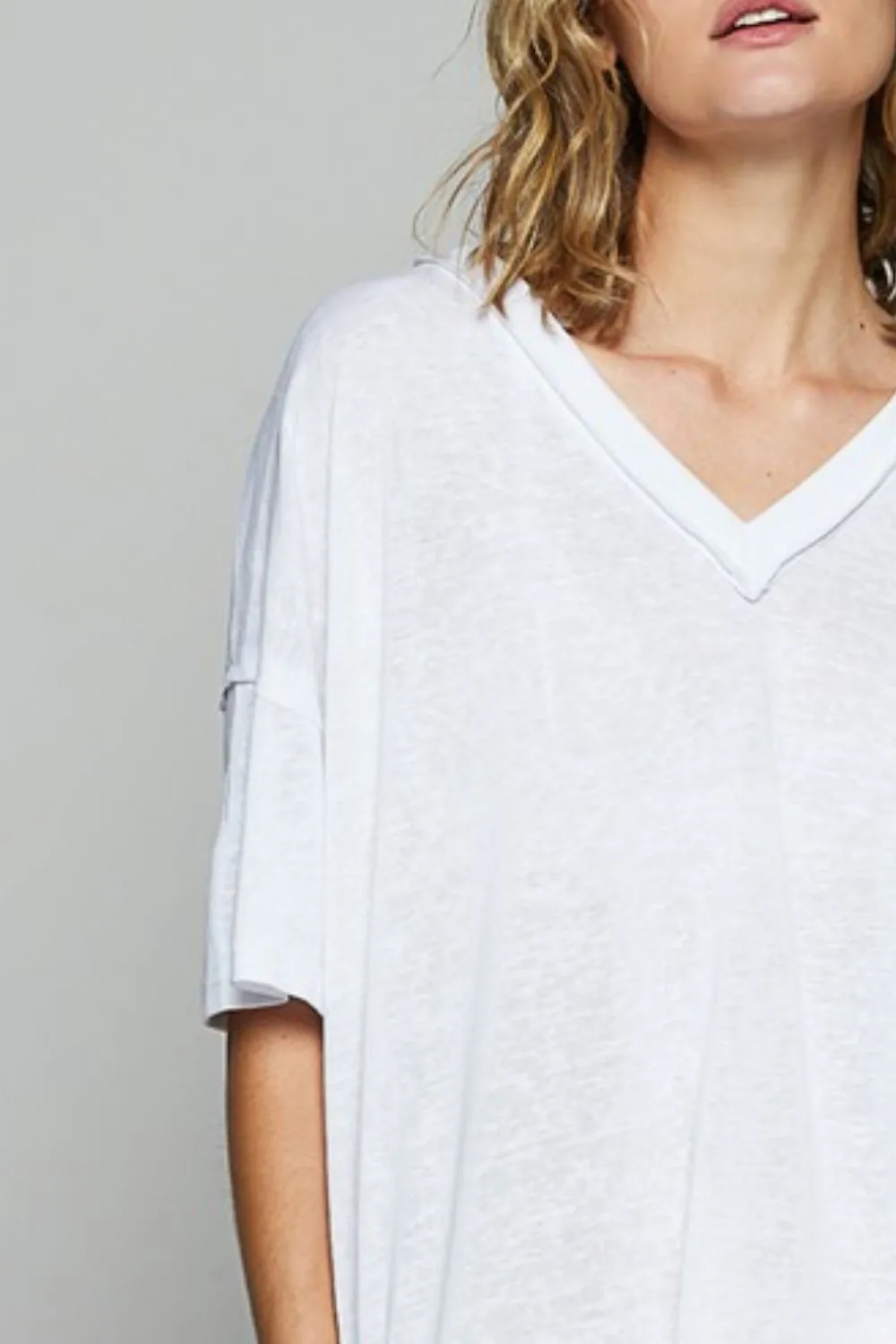 Hazel Blues® |  POL V-Neck Half Sleeve T-Shirt