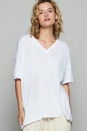 Hazel Blues® |  POL V-Neck Half Sleeve T-Shirt