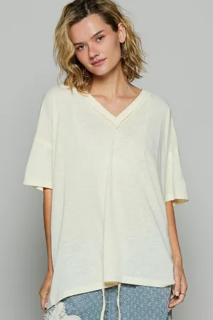 Hazel Blues® |  POL V-Neck Half Sleeve T-Shirt