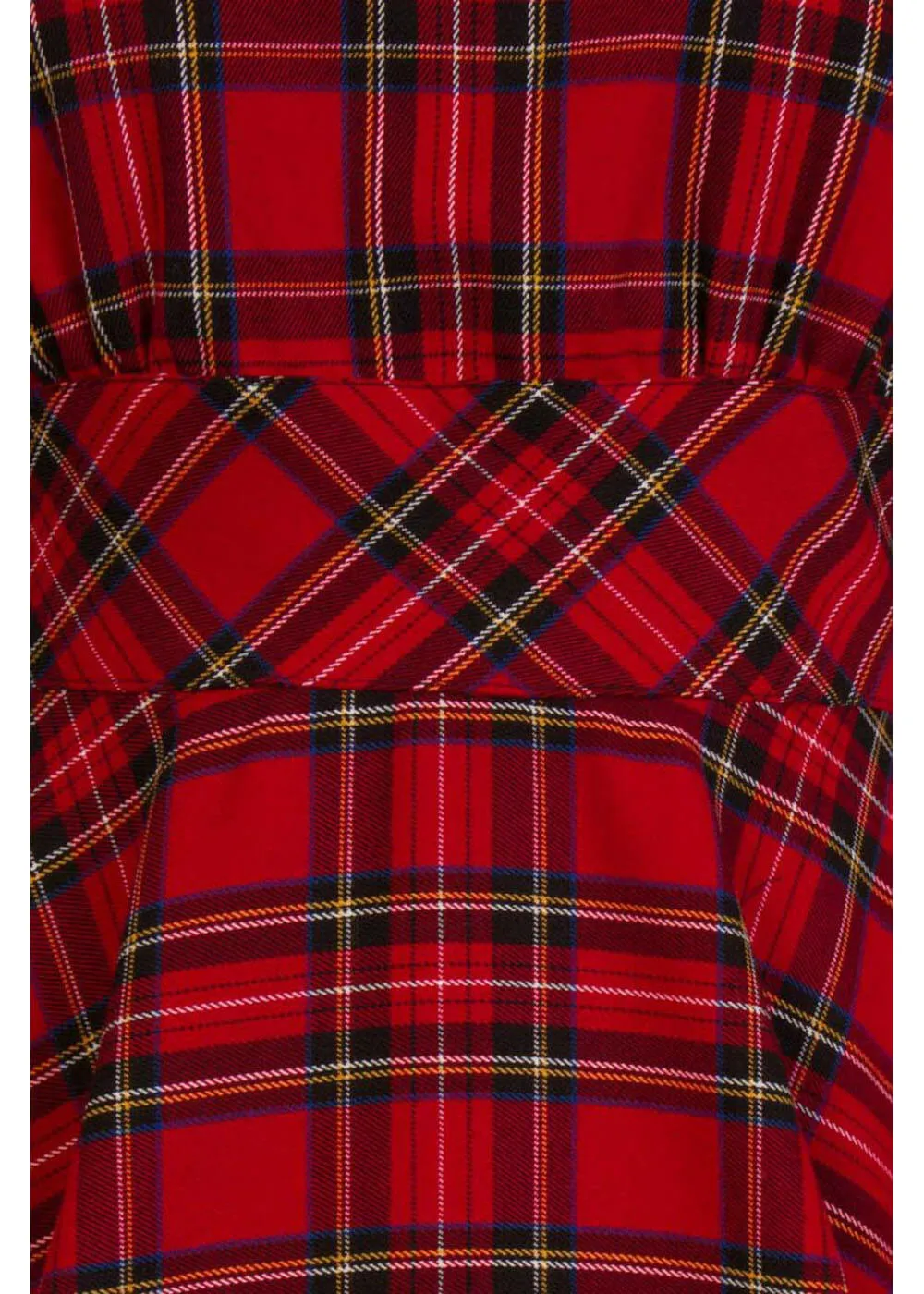 Hell Bunny Irvine Tartan 50's Swing Dress Red