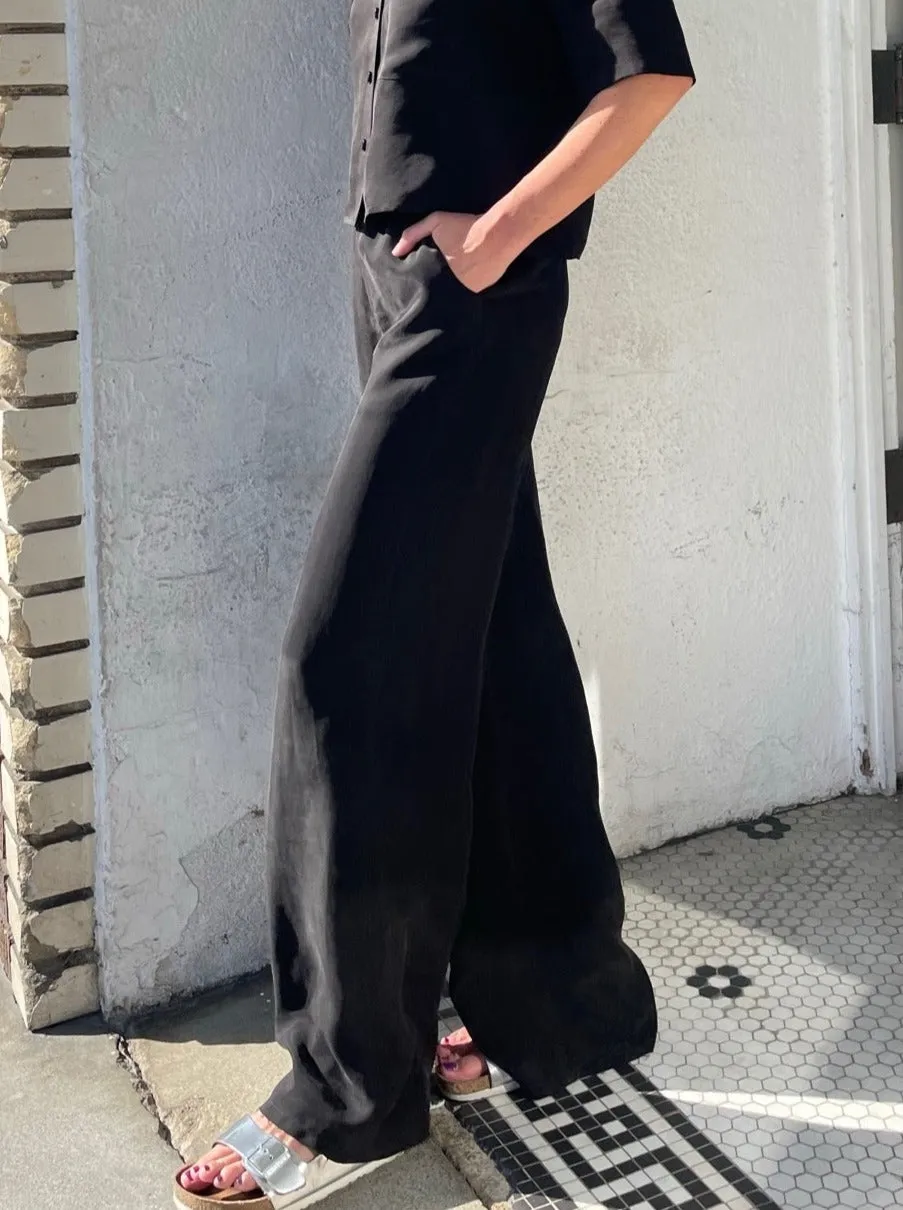 Hepburn Pant in Cupro - Black